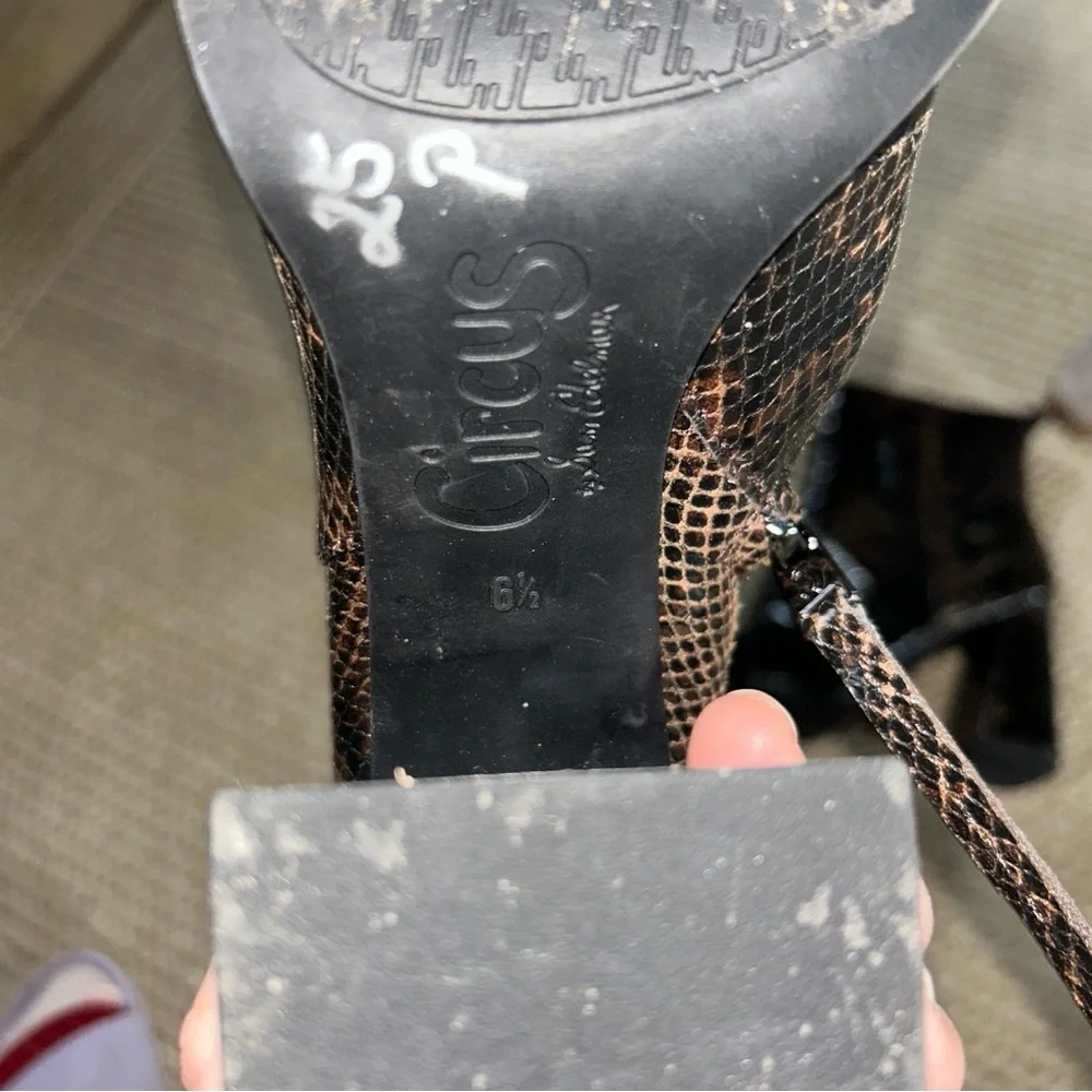 Sam Edelman Textured Black and Brown Ankle Boots